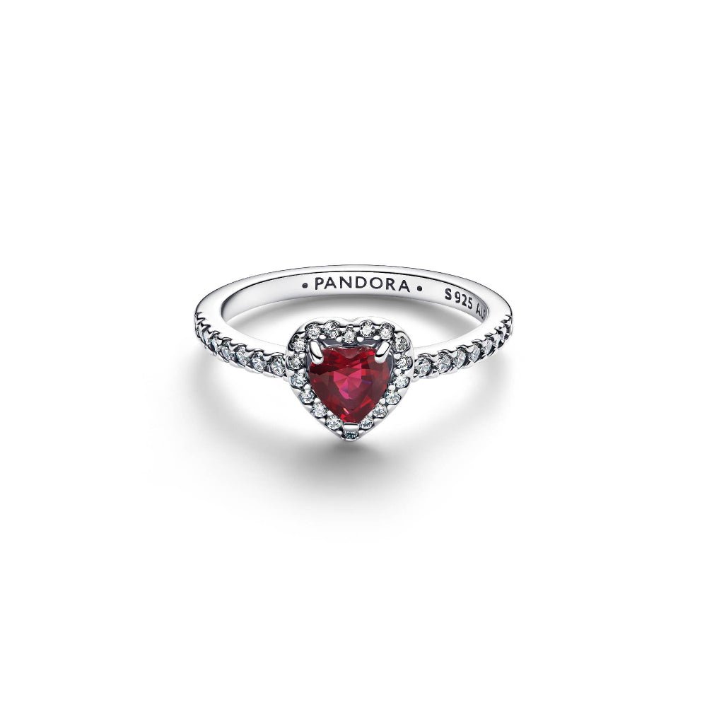 Pandora Silver Elevated Fuchsia Rose Heart Ring - MococoPandora198421C13-505700303279862Rings