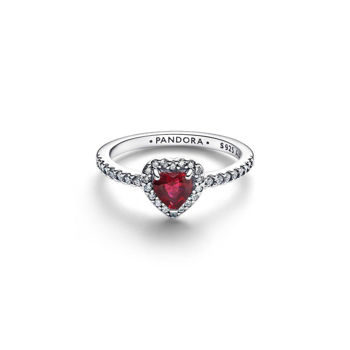 Pandora Silver Elevated Fuchsia Rose Heart Ring - MococoPandora198421C13-505700303279862Rings