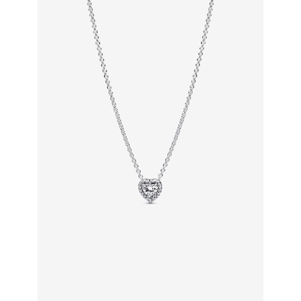 Pandora Silver Elevated Heart Necklace 1
