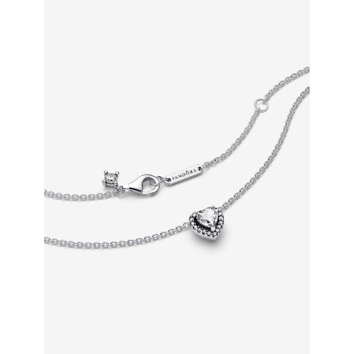Pandora Silver Elevated Heart Necklace 5