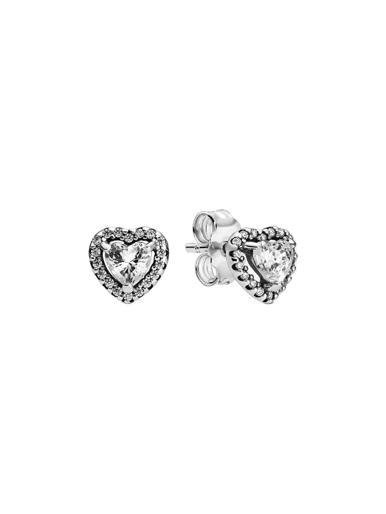 Elevated Heart Stud Earrings