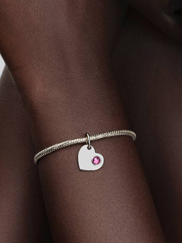 Pandora Silver Engravable Heart Dangle Charm - MococoPandora794295C125700303233000Charms