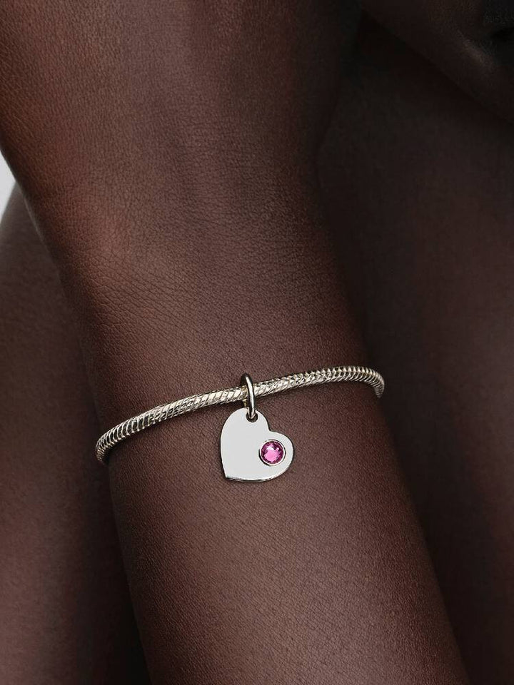 Pandora Silver Engravable Heart Dangle Charm - MococoPandora794295C125700303233000Charms