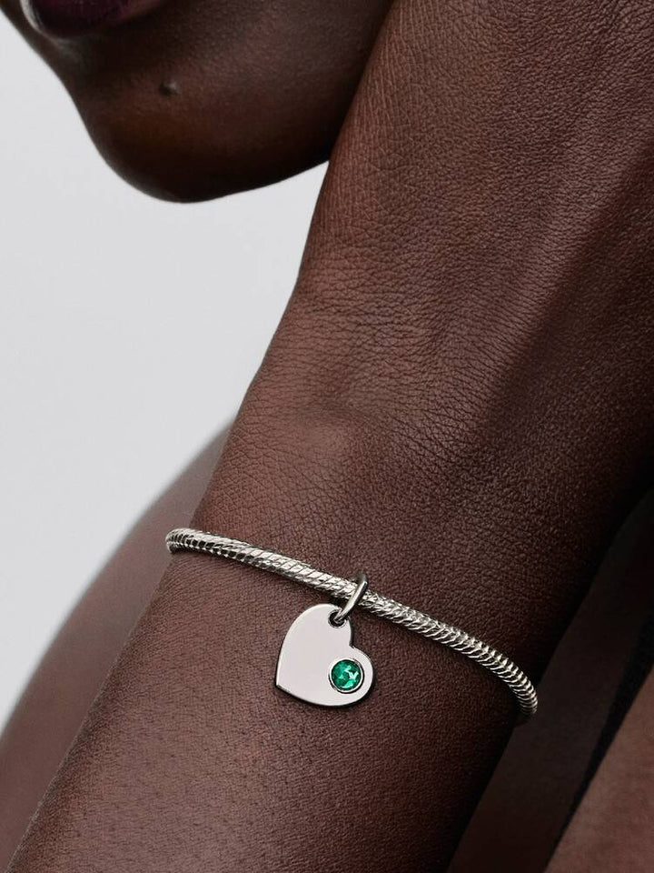 Pandora Silver Engravable Heart Dangle Charm - MococoPandora794295C125700303233000Charms