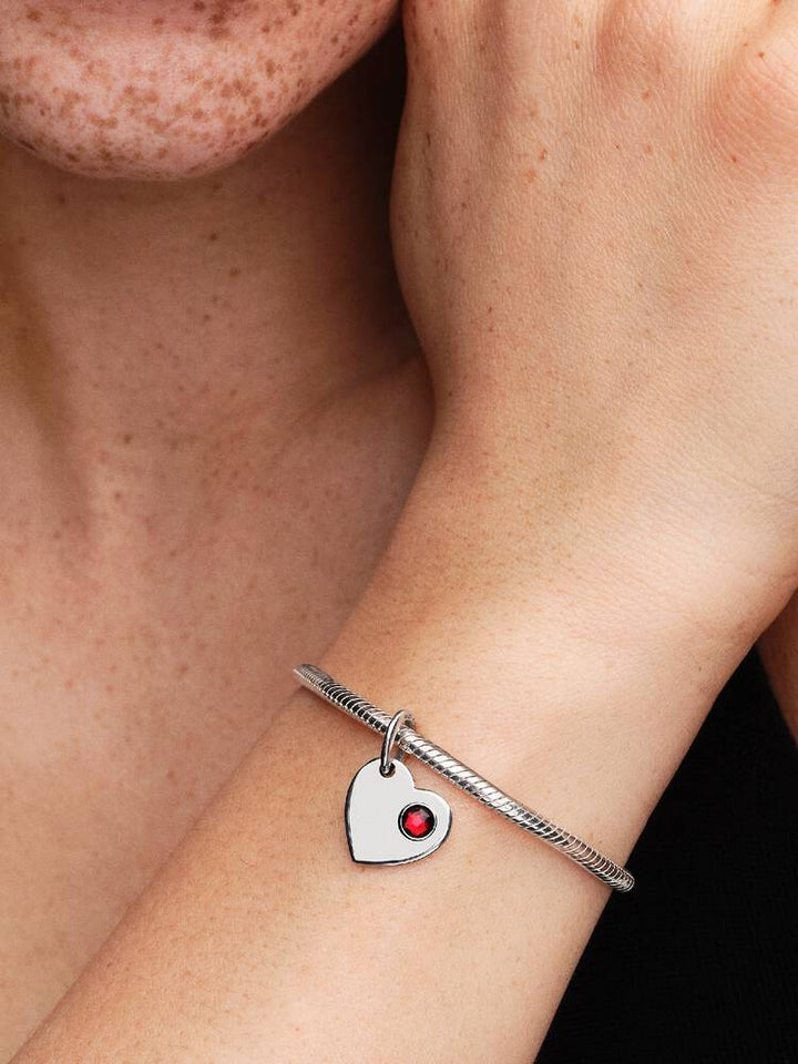Pandora Silver Engravable Heart Dangle Charm - MococoPandora794295C125700303233000Charms
