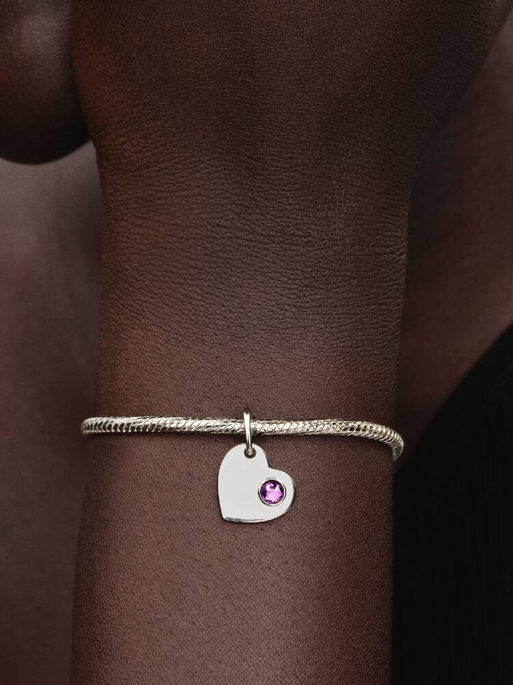 Pandora Silver Engravable Heart Dangle Charm - MococoPandora794295C125700303233000Charms
