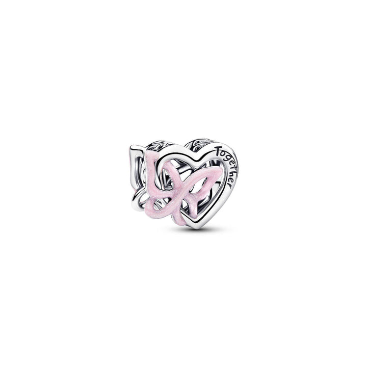 Pandora Silver Entwined Heart &amp; Butterfly Charm Image 1