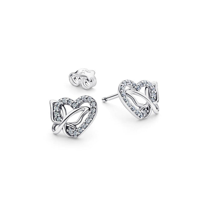 Pandora Silver Entwined Heart &amp; Butterfly Stud Earrings - MococoPandora294476C015700303279916Earrings