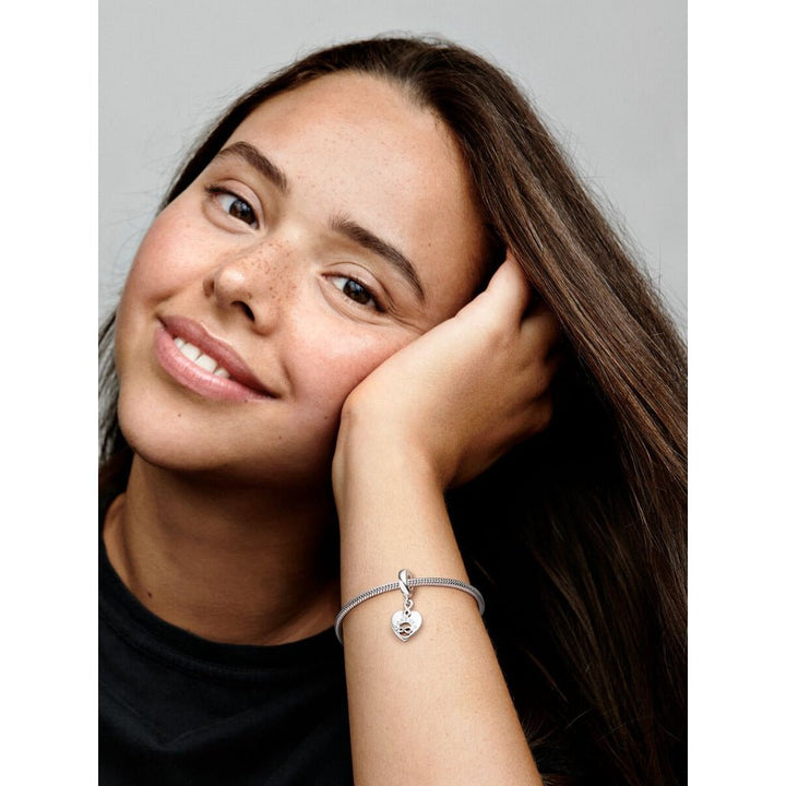 Pandora Silver Friends Forever Heart Dangle Charm - MococoPandora799294C015700302908244Charms