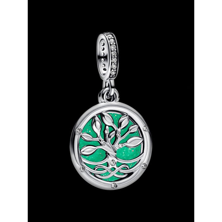Pandora Silver Glow - In - The - Dark Infinity Tree Double Dangle Charm - MococoPandora793599C015700303148359Charms