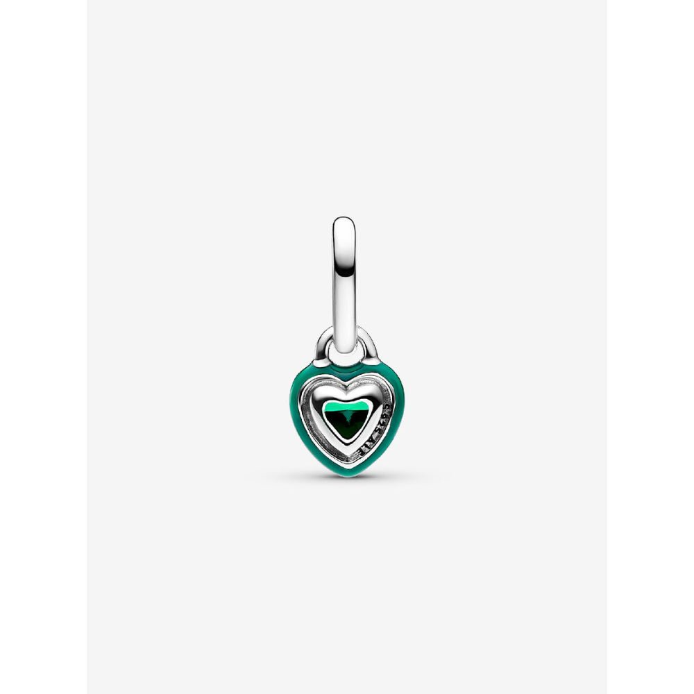 Pandora Silver Green Chakra Heart Mini Dangle Charm - MococoPandora793042C035700303126296Charms