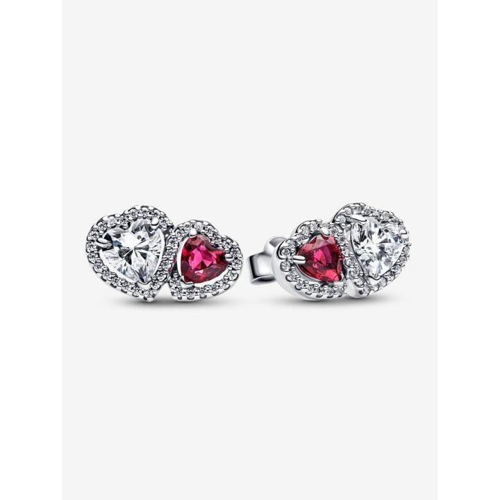 Pandora Silver Halo Hearts Stud Earrings - MococoPandora293633C015700303167480Earrings