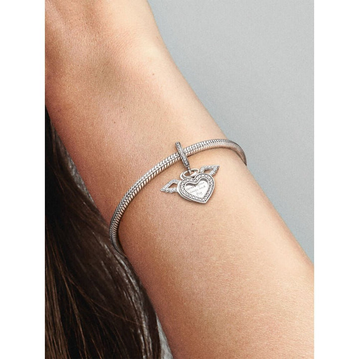 Pandora Silver Heart and Angel Wings Dangle Charm - MococoPandora798485C015700302827286Charms