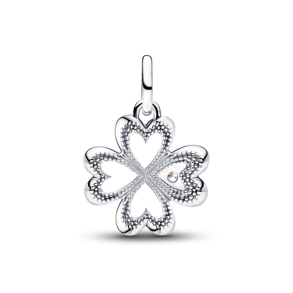 Pandora Silver Heart Four-Leaf Clover Medallion Charm - MococoPandora793034C015700303278094Charms