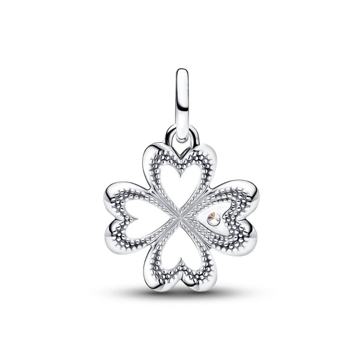 Pandora Silver Heart Four-Leaf Clover Medallion Charm - MococoPandora793034C015700303278094Charms