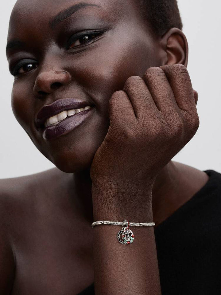 Pandora Silver Holiday Wreath Double Dangle Charm - MococoPandora794238C015700303230498Charms