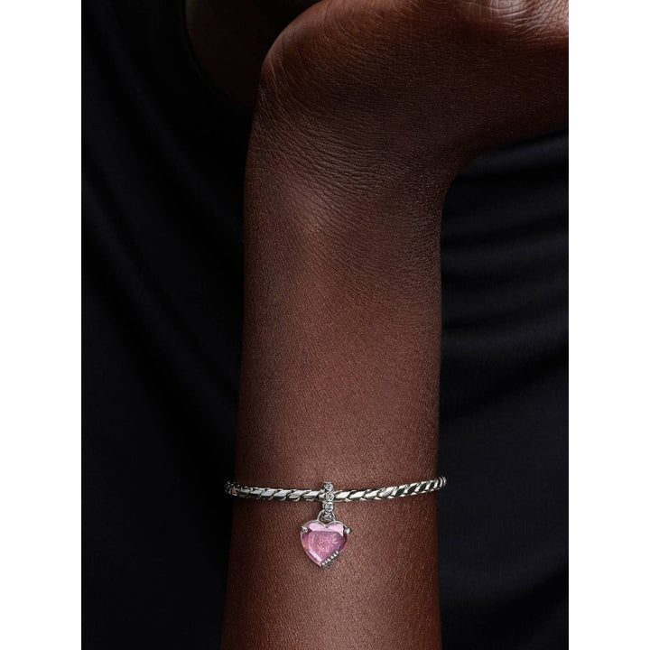 Pandora Silver I Love You Mom Dangle Charm Image 4