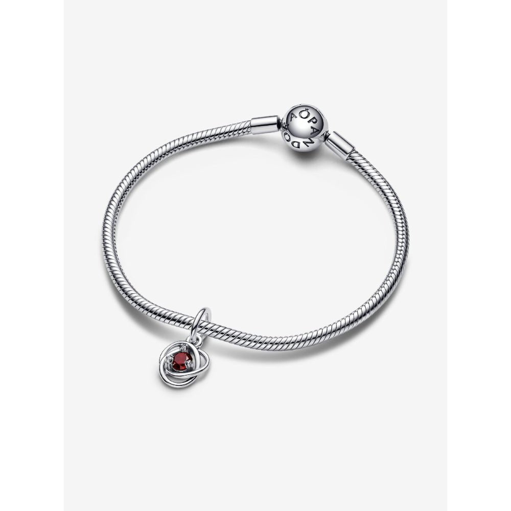 Pandora Silver January Birthstone Eternity Circle Dangle Charm - MococoPandora793125C015700303126241Charms