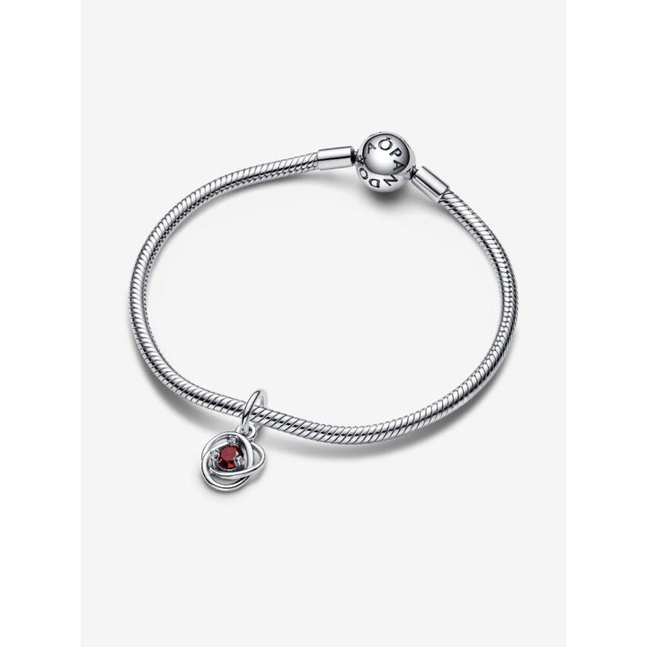 Pandora Silver January Birthstone Eternity Circle Dangle Charm - MococoPandora793125C015700303126241Charms