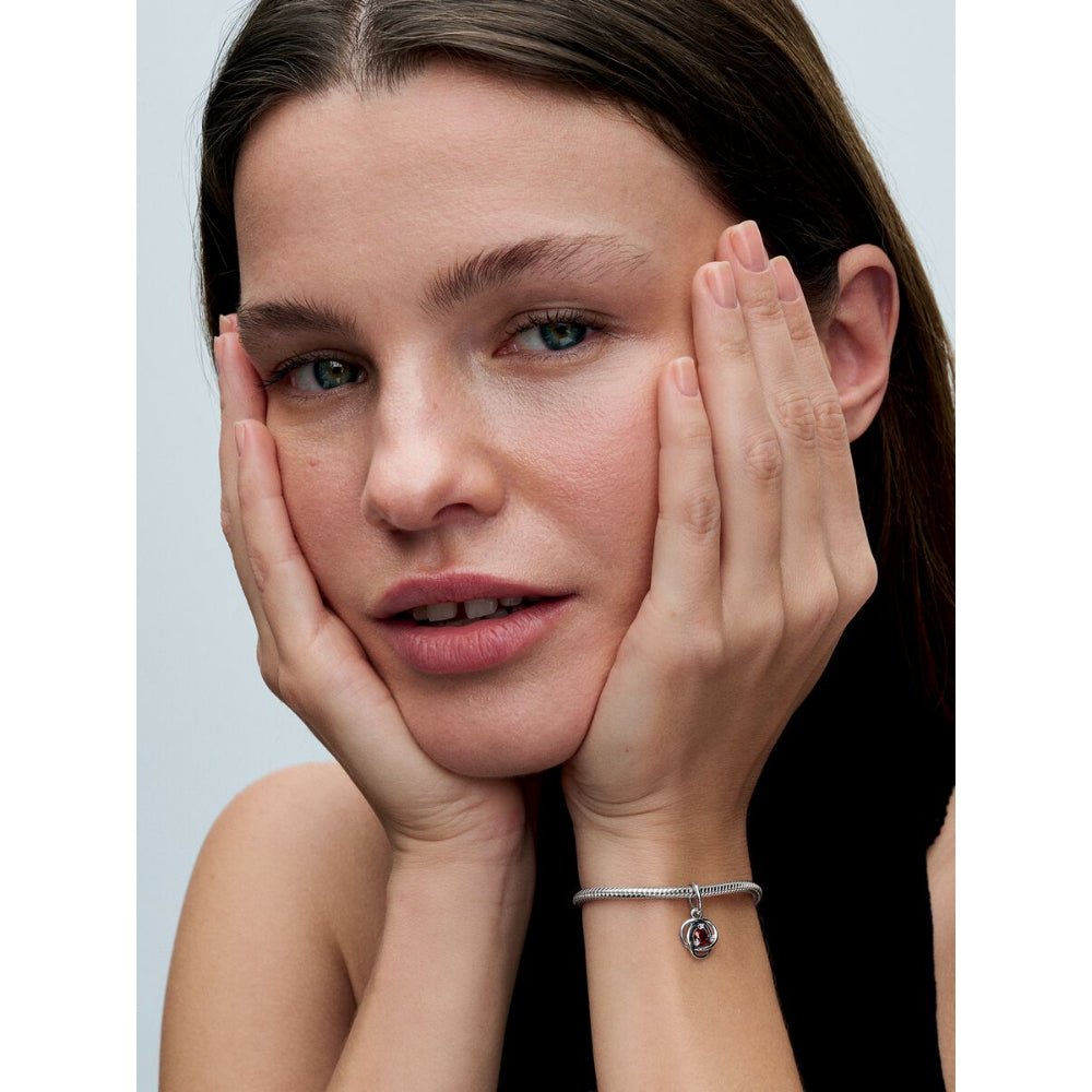 Pandora Silver January Birthstone Eternity Circle Dangle Charm - MococoPandora793125C015700303126241Charms