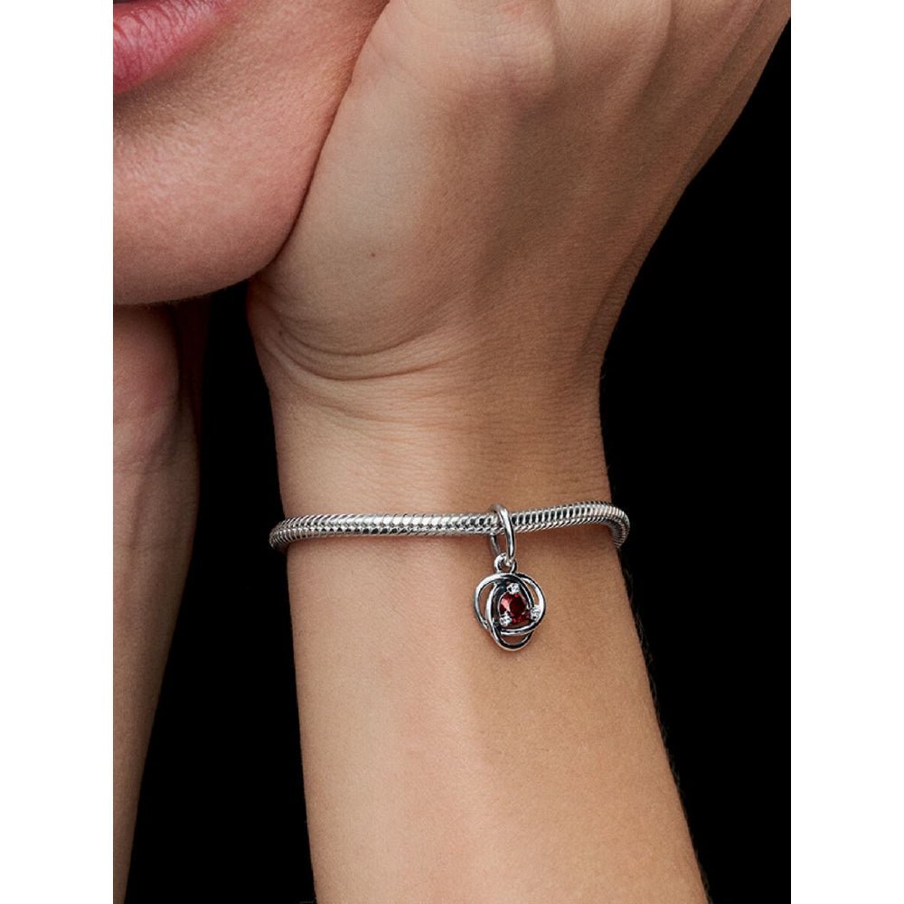 Pandora Silver January Birthstone Eternity Circle Dangle Charm - MococoPandora793125C015700303126241Charms