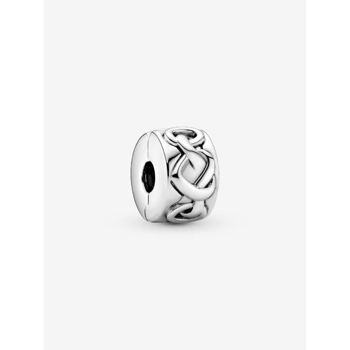 Pandora Silver Knotted Hearts Clip Charm 1