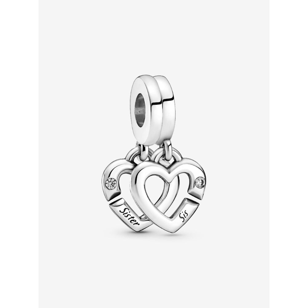 Pandora Silver Linked Sister Hearts Split Dangle Charm - MococoPandora799538C015700302938463Charms