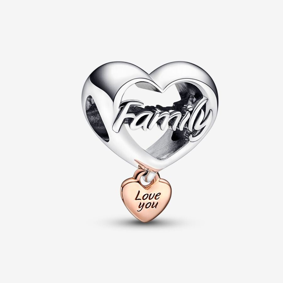 Pandora Silver Love you Family Heart Charm - MococoPandora782326C005700303013862Charms and Links