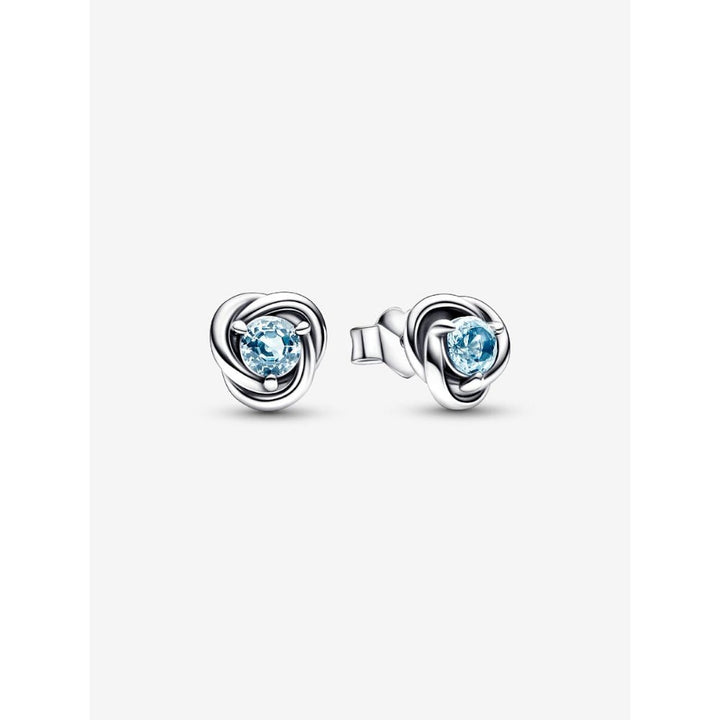 Pandora Silver March Birthstone Eternity Circle Stud Earrings - MococoPandora292334C095700303013701Earrings