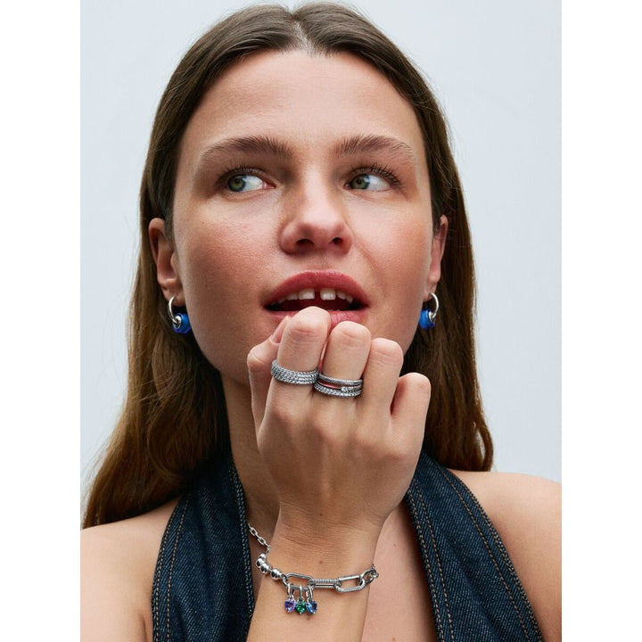 Pandora Silver Me Purple Chakra Heart Mini Dangle Charm - MococoPandora793042C045700303126302Charms