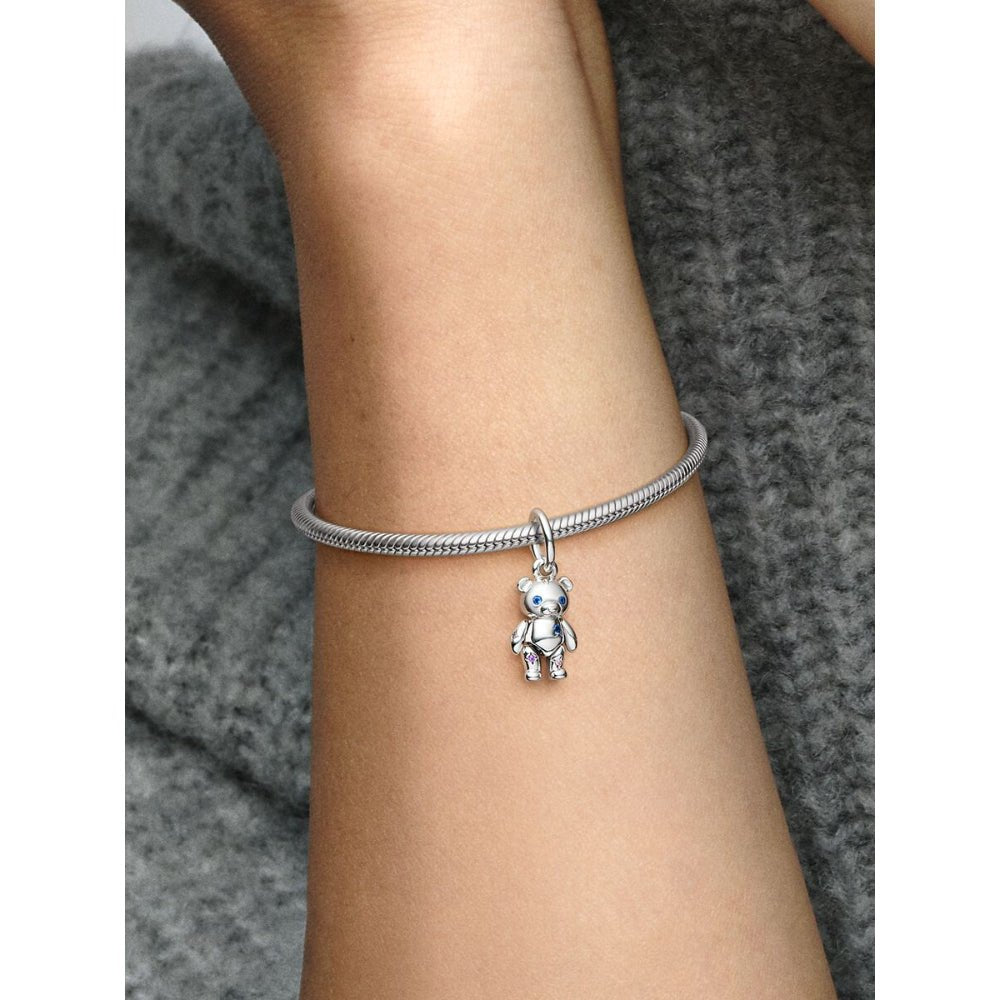 Pandora Silver Movable Teddy Bear Dangle Charm - MococoPandora792986C015700303079059Charms