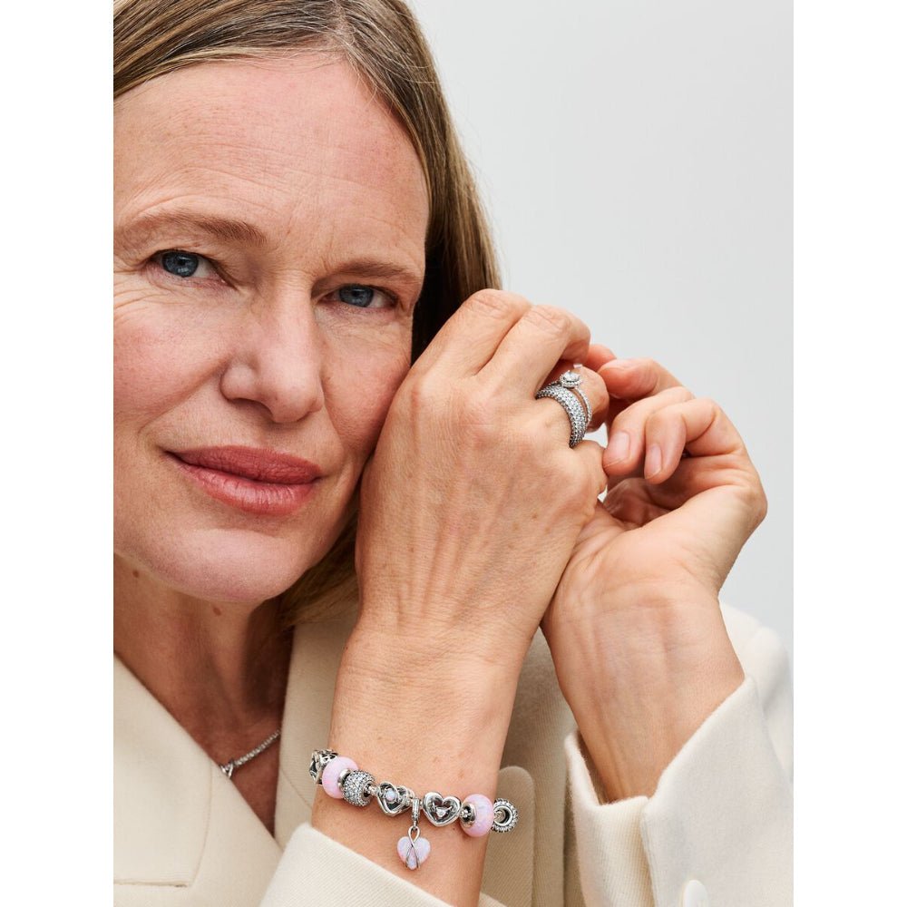 Pandora Silver Mum Opalescent Heart Dangle Charm - MococoPandora793202C015700303113524Charms