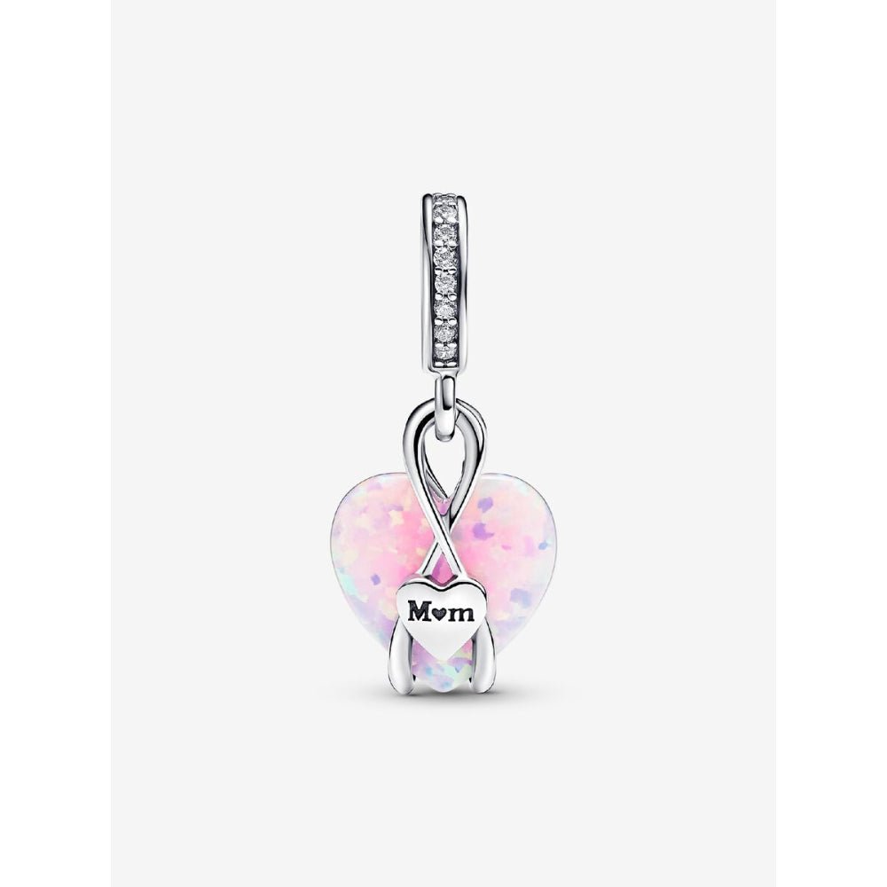 Pandora Silver Mum Opalescent Heart Dangle Charm - MococoPandora793202C015700303113524Charms
