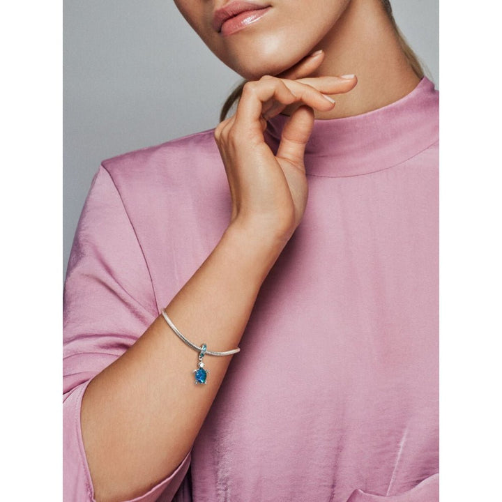 Pandora Silver Murano Glass Sea Turtle Dangle Charm - MococoPandora798939C015700302877328Charms