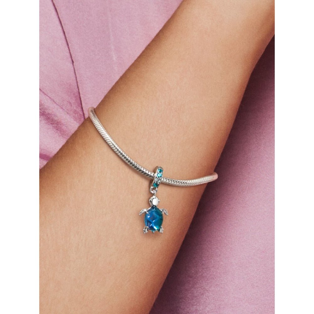 Pandora Silver Murano Glass Sea Turtle Dangle Charm - MococoPandora798939C015700302877328Charms