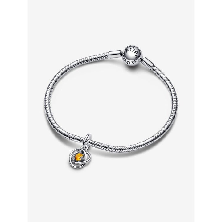 Pandora Silver November Birthstone Eternity Circle Dangle Charm - MococoPandora793125C115700303126197Charms