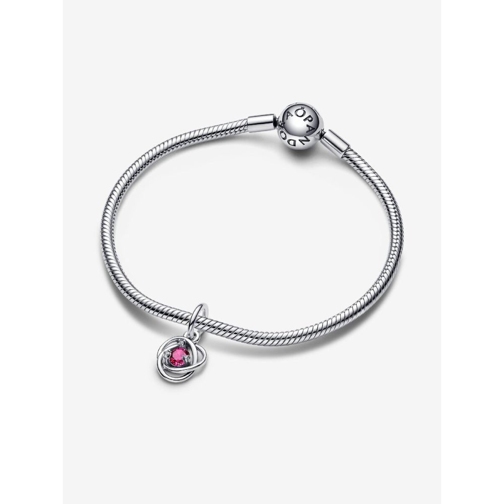 Pandora Silver October Birthstone Eternity Circle Dangle Charm - MococoPandora793125C105700303126203Charms
