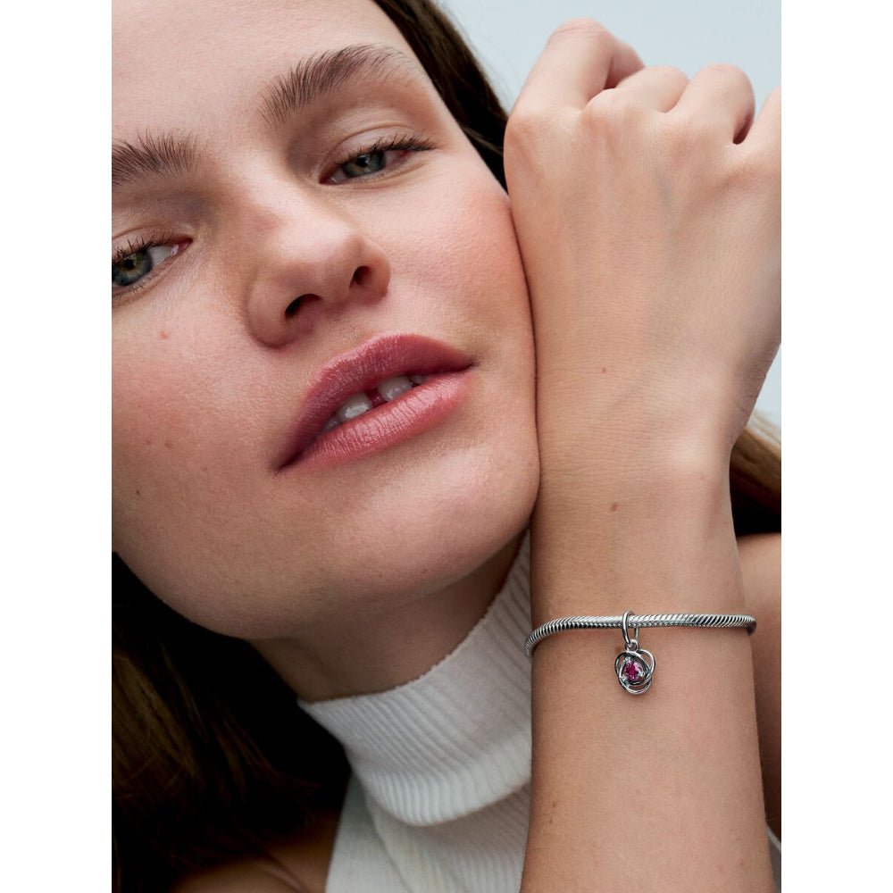 Pandora Silver October Birthstone Eternity Circle Dangle Charm - MococoPandora793125C105700303126203Charms