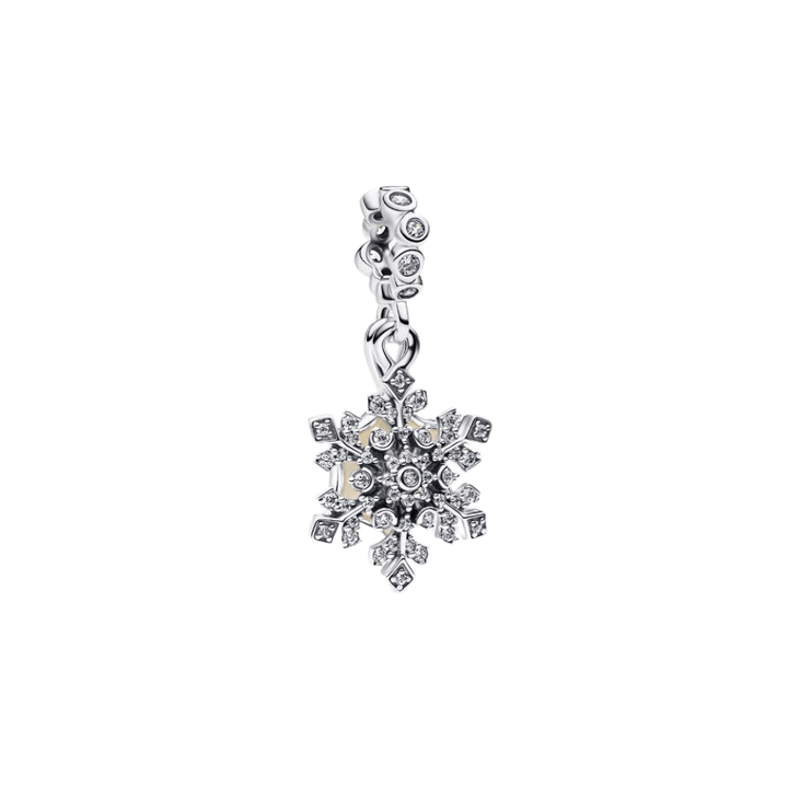 Pandora Silver Opalescent Snowflake Double Dangle Charm - MococoPandora794142C015700303230627Charms