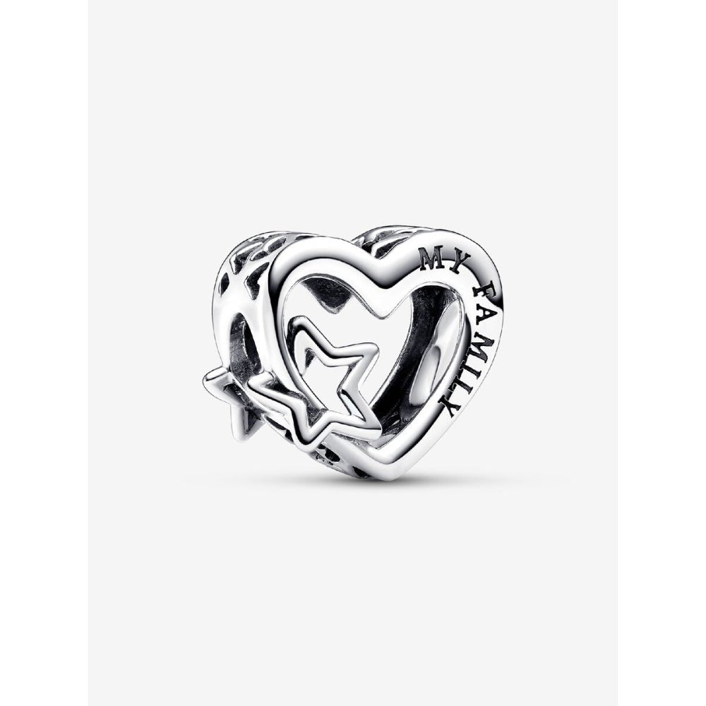Pandora Silver Openwork Family Heart & Star Charm - MococoPandora792829C005700303078915Charms