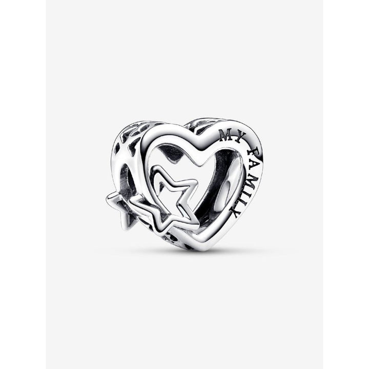 Pandora Silver Openwork Family Heart & Star Charm - MococoPandora792829C005700303078915Charms