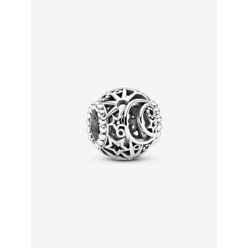 Openwork Sun Stars & Moon Charm