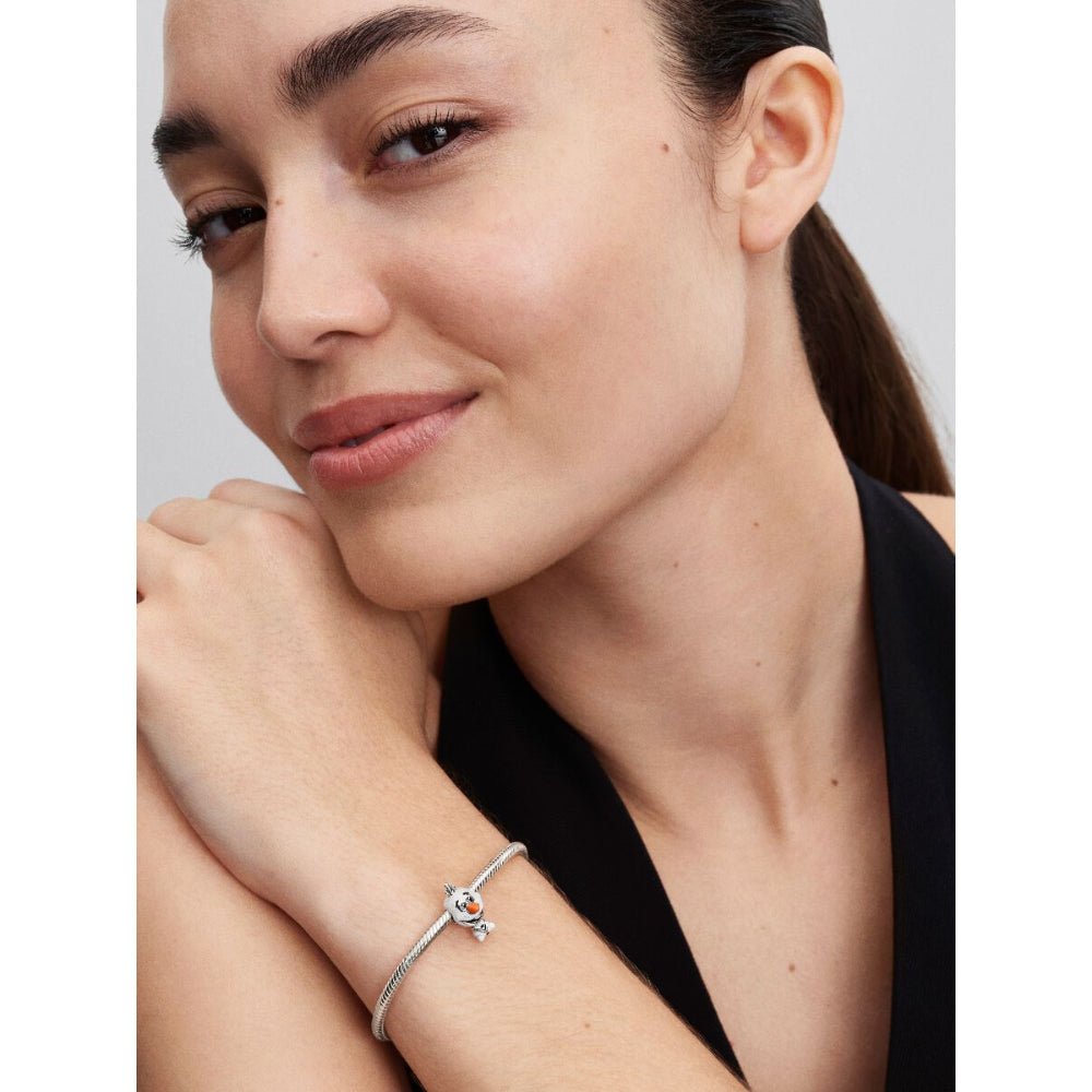 Pandora Silver, Orange and Black Disney UV Resin Olaf Charm - MococoPandora793978C015700303218496Charms