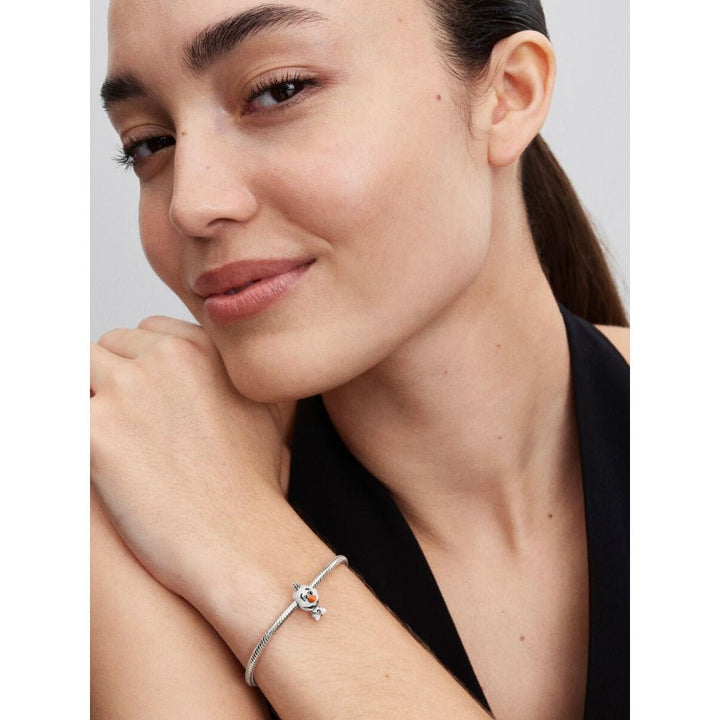 Pandora Silver, Orange and Black Disney UV Resin Olaf Charm - MococoPandora793978C015700303218496Charms