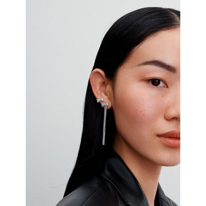 Pandora Silver Pave Bow Drop Earrings - MococoPandora293544C015700303149707Earrings