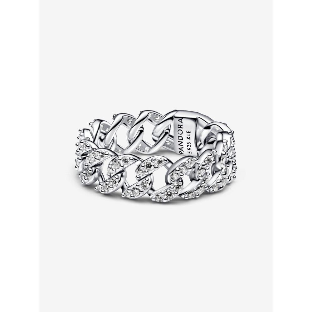 Pandora Silver Pave Cuban Chain Ring - MococoPandora193557C01-485700303149332Rings