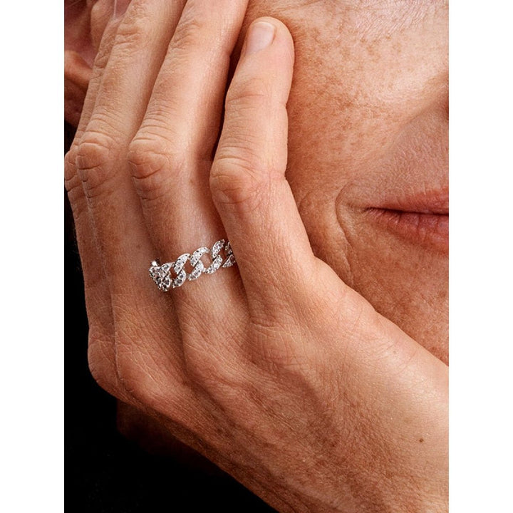 Pandora Silver Pave Cuban Chain Ring - MococoPandora193557C01-485700303149332Rings