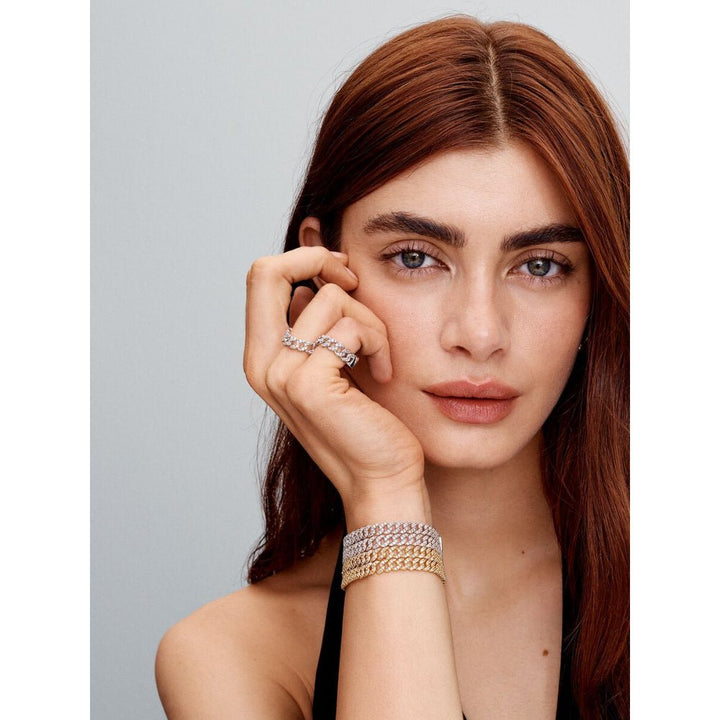 Pandora Silver Pave Cuban Chain Ring - MococoPandora193557C01-485700303149332Rings