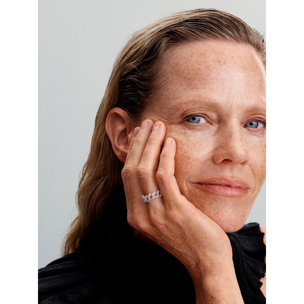 Pandora Silver Pave Cuban Chain Ring - MococoPandora193557C01-485700303149332Rings