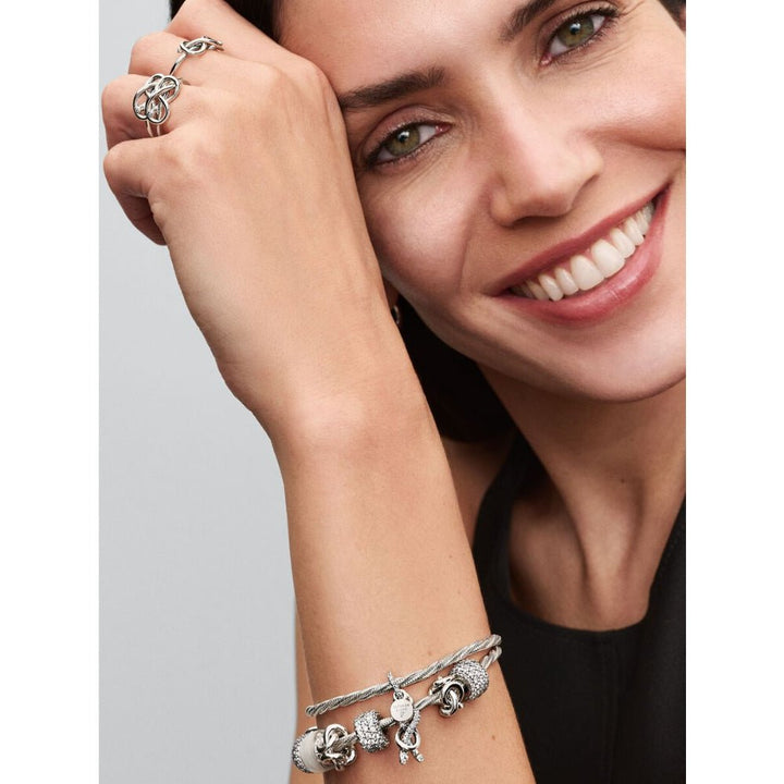 Pandora Silver Pave Infinity Knot Dangle Charm - MococoPandora793780C015700303185811Charms